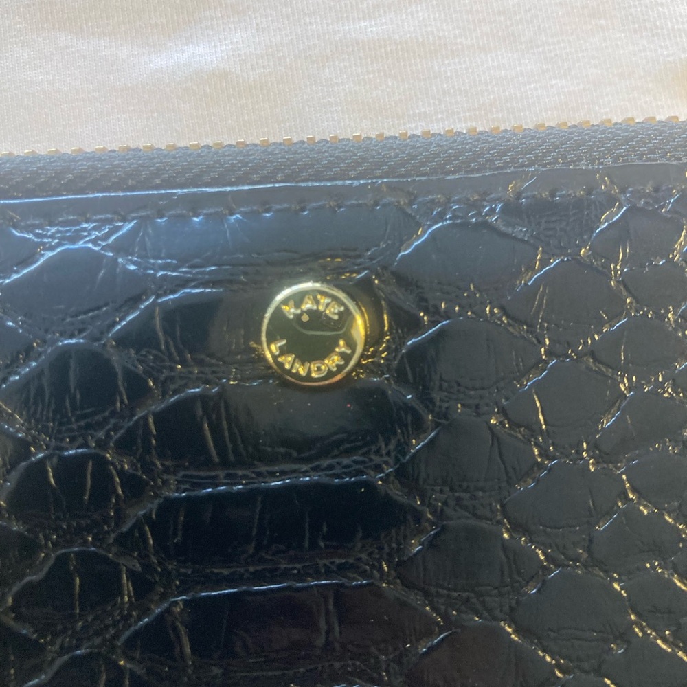 Kate Landry Black Snakeskin Wristlet with Clear Bracelet - EUC - Picture 11 of 15